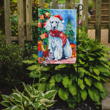 Load image into Gallery viewer, Poodle Christmas Garden Flag – Cozy Dog Holiday Decor with Tree &amp; Presents