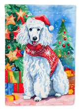 Load image into Gallery viewer, Poodle Christmas Garden Flag – Cozy Dog Holiday Decor with Tree &amp; Presents