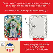 Load image into Gallery viewer, Poodle Christmas Porcelain Ornament