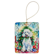 Load image into Gallery viewer, Poodle Christmas Porcelain Ornament