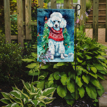 Load image into Gallery viewer, Poodle Christmas Garden Flag – Cozy Dog Holiday Decor with Tree &amp; Presents