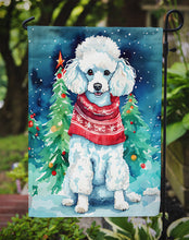 Load image into Gallery viewer, Poodle Christmas Garden Flag – Cozy Dog Holiday Decor with Tree &amp; Presents