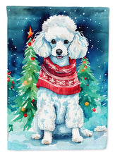 Load image into Gallery viewer, Poodle Christmas Garden Flag – Cozy Dog Holiday Decor with Tree &amp; Presents