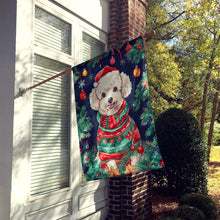 Load image into Gallery viewer, Poodle Christmas House Flag