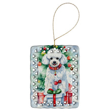 Load image into Gallery viewer, Poodle Christmas Porcelain Ornament
