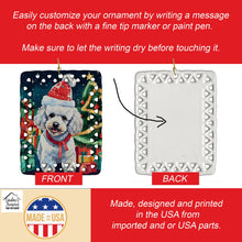 Load image into Gallery viewer, Poodle Christmas Porcelain Ornament