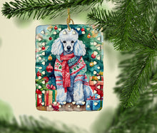 Load image into Gallery viewer, Poodle Christmas Porcelain Ornament