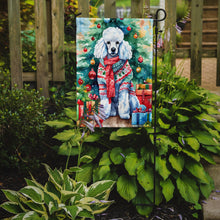 Load image into Gallery viewer, Poodle Christmas Garden Flag – Cozy Dog Holiday Decor with Tree &amp; Presents