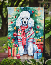 Load image into Gallery viewer, Poodle Christmas Garden Flag – Cozy Dog Holiday Decor with Tree &amp; Presents