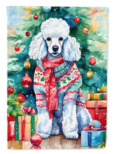 Load image into Gallery viewer, Poodle Christmas Garden Flag – Cozy Dog Holiday Decor with Tree &amp; Presents