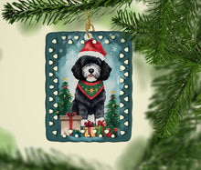 Load image into Gallery viewer, Portuguese Water Dog Christmas Porcelain Ornament