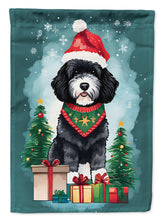 Load image into Gallery viewer, Portuguese Water Dog Christmas Garden Flag – Cozy Dog Holiday Decor with Tree &amp; Presents