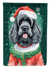 Load image into Gallery viewer, Portuguese Water Dog Christmas Garden Flag – Cozy Dog Holiday Decor with Tree &amp; Presents