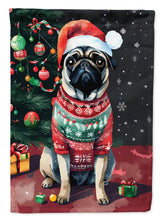 Load image into Gallery viewer, Pug Christmas Garden Flag – Cozy Dog Holiday Decor with Tree &amp; Presents