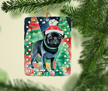 Load image into Gallery viewer, Pug Christmas Porcelain Ornament