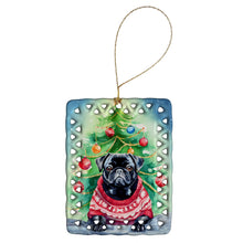 Load image into Gallery viewer, Pug Christmas Porcelain Ornament