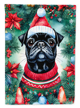 Load image into Gallery viewer, Pug Christmas Garden Flag – Cozy Dog Holiday Decor with Tree &amp; Presents