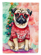 Load image into Gallery viewer, Pug Christmas House Flag