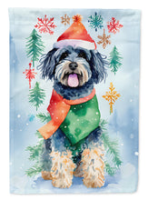 Load image into Gallery viewer, Puli Christmas Garden Flag – Cozy Dog Holiday Decor with Tree &amp; Presents