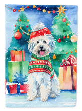 Load image into Gallery viewer, Puli Christmas Garden Flag – Cozy Dog Holiday Decor with Tree &amp; Presents