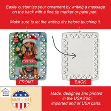 Load image into Gallery viewer, Redbone Coonhound Christmas Porcelain Ornament