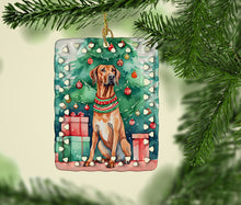Load image into Gallery viewer, Rhodesian Ridgeback Christmas Porcelain Ornament