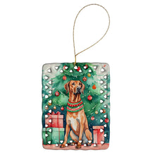 Load image into Gallery viewer, Rhodesian Ridgeback Christmas Porcelain Ornament