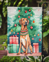 Load image into Gallery viewer, Rhodesian Ridgeback Christmas Garden Flag – Cozy Dog Holiday Decor with Tree &amp; Presents