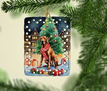 Load image into Gallery viewer, Rhodesian Ridgeback Christmas Porcelain Ornament