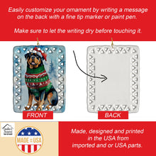 Load image into Gallery viewer, Rottweiler Christmas Porcelain Ornament