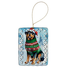 Load image into Gallery viewer, Rottweiler Christmas Porcelain Ornament