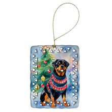 Load image into Gallery viewer, Rottweiler Christmas Porcelain Ornament