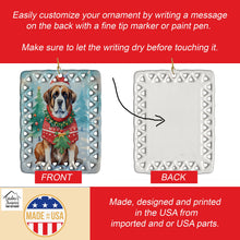 Load image into Gallery viewer, Saint Bernard Christmas Porcelain Ornament