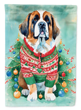 Load image into Gallery viewer, Saint Bernard Christmas House Flag