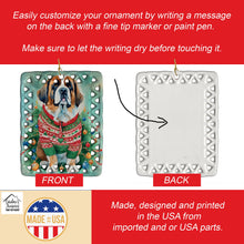 Load image into Gallery viewer, Saint Bernard Christmas Porcelain Ornament