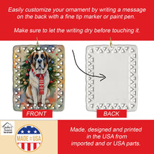 Load image into Gallery viewer, Saint Bernard Christmas Porcelain Ornament