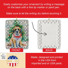 Load image into Gallery viewer, Saint Bernard Christmas Porcelain Ornament