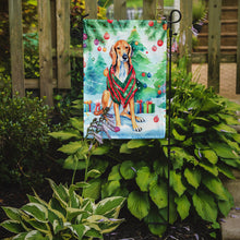 Load image into Gallery viewer, Saluki Christmas Garden Flag – Cozy Dog Holiday Decor with Tree &amp; Presents