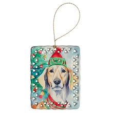Load image into Gallery viewer, Saluki Christmas Porcelain Ornament