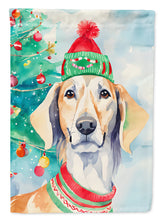 Load image into Gallery viewer, Saluki Christmas Garden Flag – Cozy Dog Holiday Decor with Tree &amp; Presents