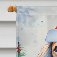 Load image into Gallery viewer, Saluki Christmas House Flag