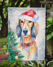 Load image into Gallery viewer, Saluki Christmas Garden Flag – Cozy Dog Holiday Decor with Tree &amp; Presents