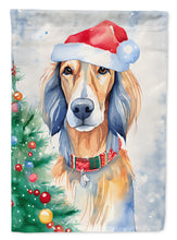 Load image into Gallery viewer, Saluki Christmas Garden Flag – Cozy Dog Holiday Decor with Tree &amp; Presents