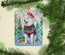 Load image into Gallery viewer, Samoyed Christmas Porcelain Ornament