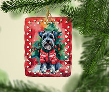 Load image into Gallery viewer, Schnauzer Christmas Porcelain Ornament