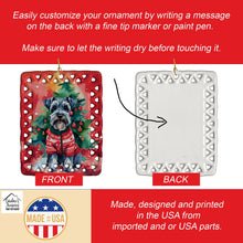 Load image into Gallery viewer, Schnauzer Christmas Porcelain Ornament