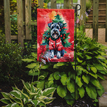 Load image into Gallery viewer, Schnauzer Christmas Garden Flag – Cozy Dog Holiday Decor with Tree &amp; Presents