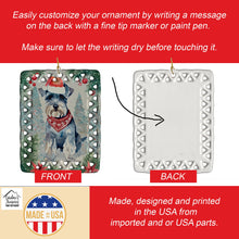 Load image into Gallery viewer, Schnauzer Christmas Porcelain Ornament