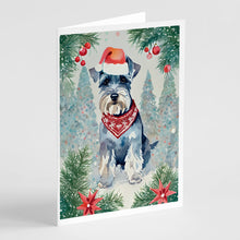 Load image into Gallery viewer, Schnauzer Christmas Greeting Cards - Blank Note Cards – 8-Pack of Artist-Designed Cards with Envelopes