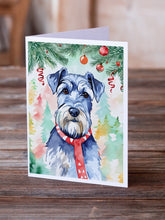 Load image into Gallery viewer, Schnauzer Christmas Greeting Cards - Blank Note Cards – 8-Pack of Artist-Designed Cards with Envelopes